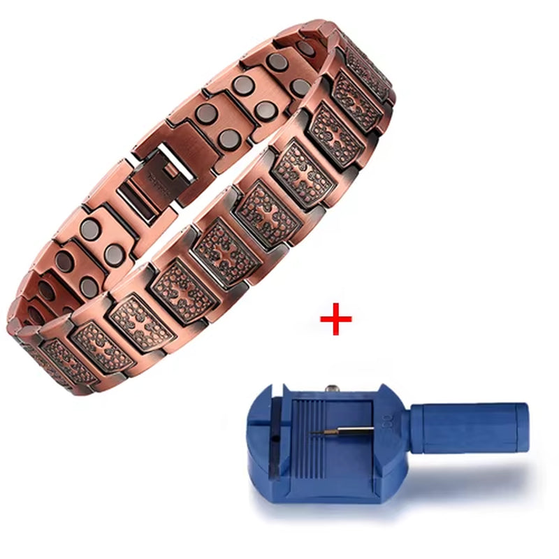 Oktrendy Copper Magnets Bracelets & Bangles Men Bracelet Metal Healing Magnetic Cross Jesus Christ Wristband Jewellery Wholesale